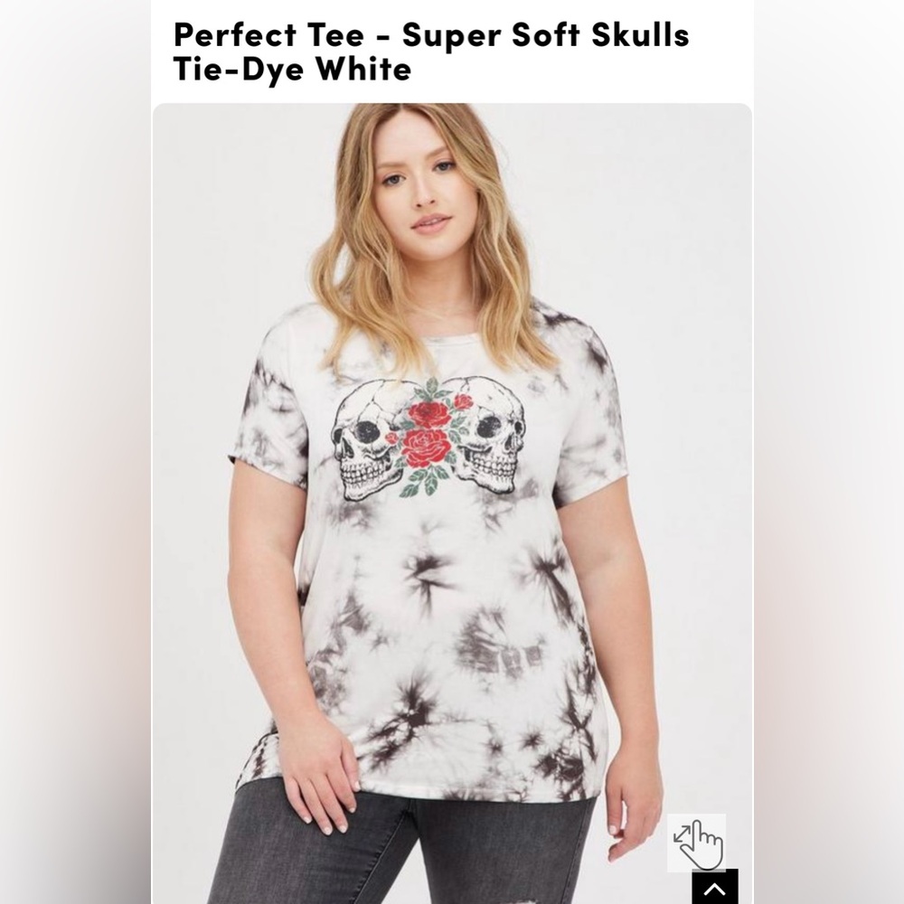 Torrid Skulls Tie Dye Shirt
